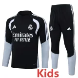 2026-27 Kids  Real Madrid Black  Half Pull Tracksuit #E26017