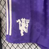 2025-26  Mens Manchester United AWAY Purple player Shorts Pants