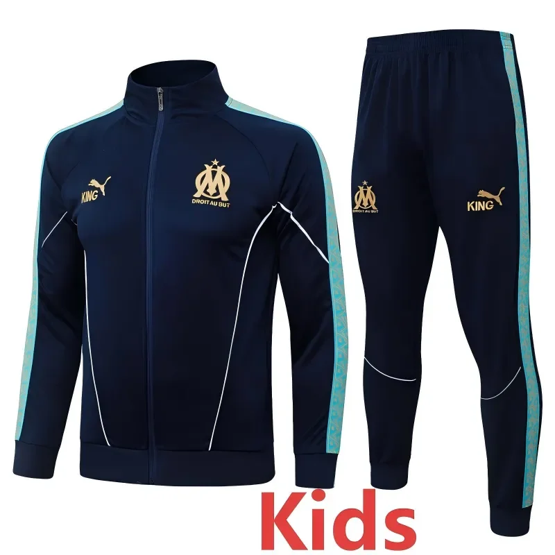 2025-26 Kids Marseille Royal blue Jacket Tracksuit #E25240