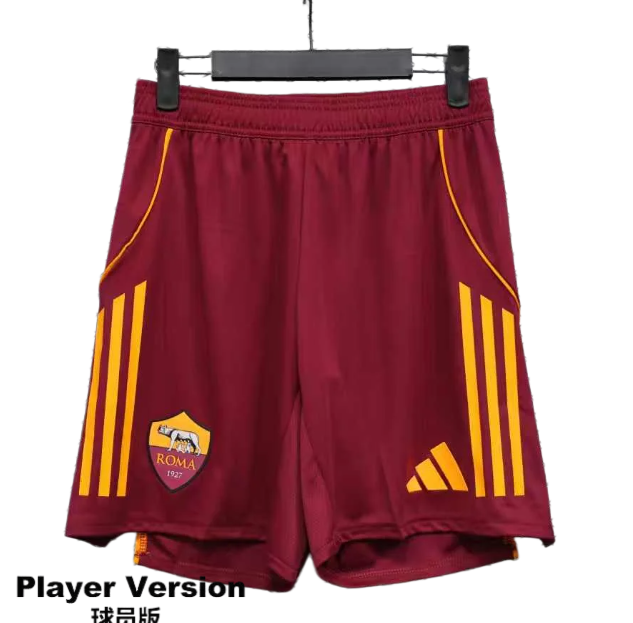 2025-26 Mens Roma home red player Shorts Pants