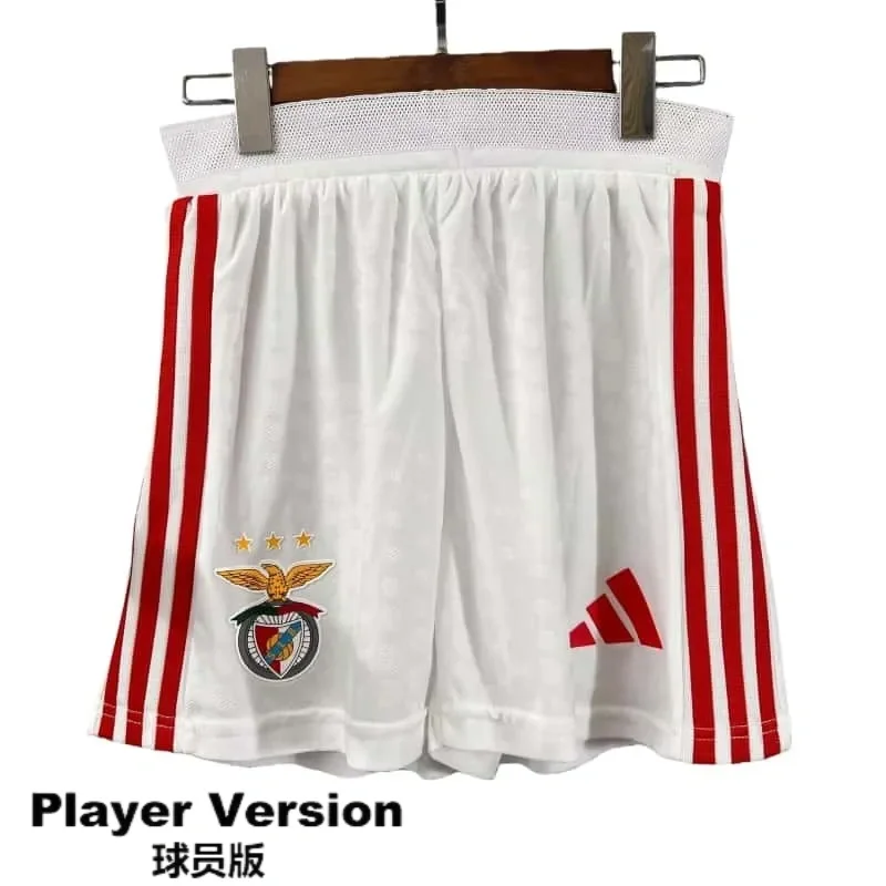 2025-26 Mens Benfica home white player version Shorts Pants