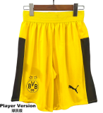 2025-26 Mens Borussia Dortmund player version yellow Shorts Pants