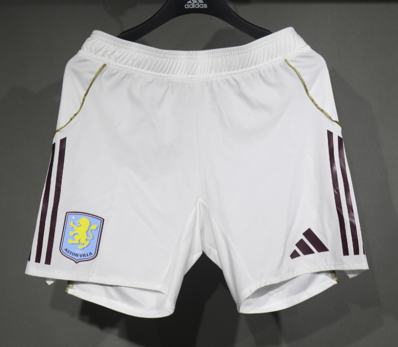 2025-26 Mens Aston Villa player  white  Shorts Pants