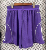 2025-26  Mens Manchester United AWAY Purple player Shorts Pants