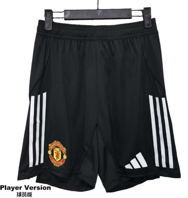 2025-26  Mens Manchester United black Player version  Shorts Pants