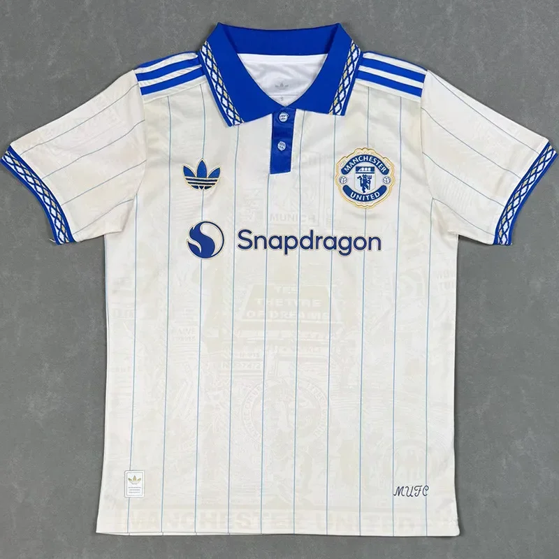 2026-27 Mens Manchester United White Polo Fans Soccer Jersey