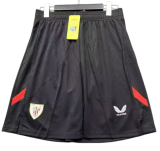 2025/26 Mens Athletic Bilbao home balck Shorts Pants