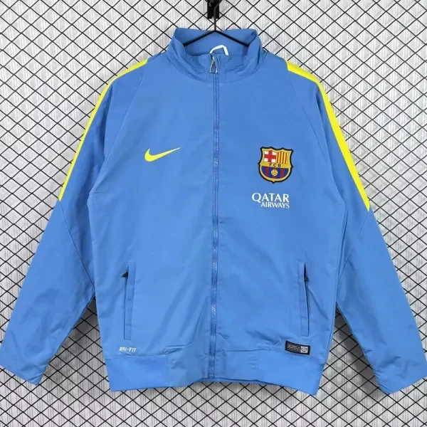2015-2016  Barcelona Blue Retro Windbreaker