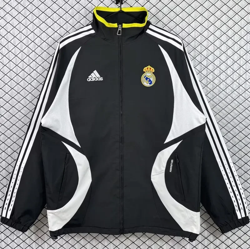 2006-2007  Real Madrid Black Retro Windbreaker