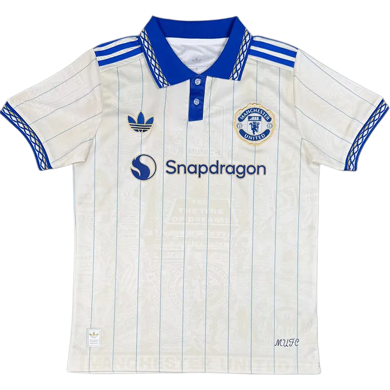 2026-27 Mens Manchester United White Polo Fans Soccer Jersey