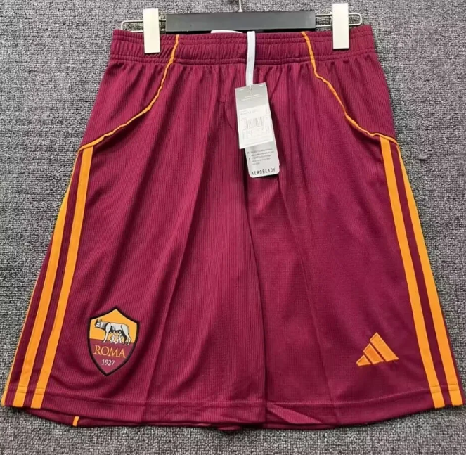 2025-26 Mens Roma home red Shorts Pants