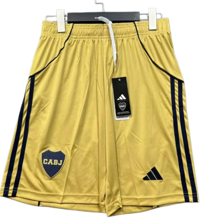 2025-26 Mens Boca Juniors yellow away Shorts Pants
