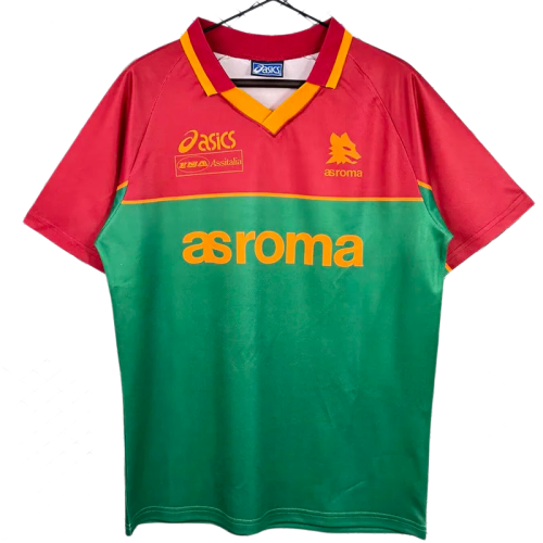 1995-1996 Roma Red Gren Retro soccer jersey