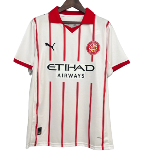 2025-26 Mens Girona home white soccer Jersey