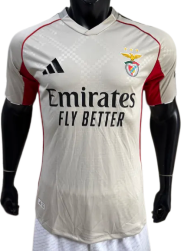 2025-26 Men's Benfica away yellow Player version soccer Jersey