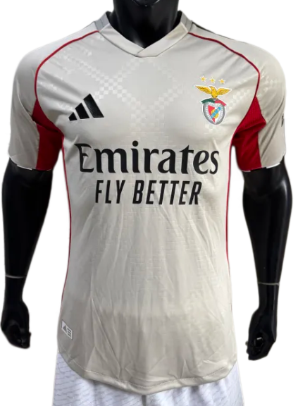 2025-26 Men's Benfica away yellow Player version soccer Jersey