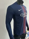 2025-26 PSG Home Long Sleeve Player Version Soccer Jersey