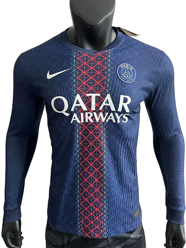 2025-26 PSG Home Long Sleeve Player Version Soccer Jersey