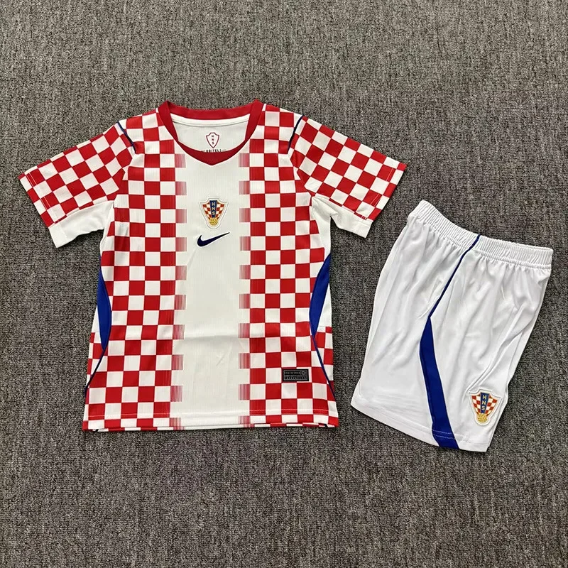2026-27 Kids Croatia Home  Soccer Jersey