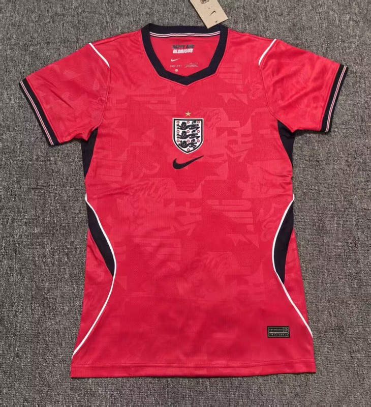 2026-27 Women England away  Red  Soccer Jersey