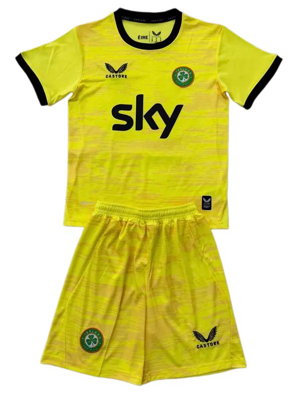 2026-27 kids Ireland Yellow Goalkeeper Soccer Jersey