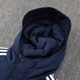 2024-25 Argentina Royal Blue Hooded Windbreaker Fabric Cotton Coat #G184