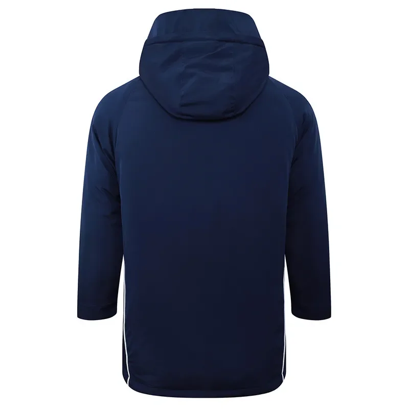 2024-25 Argentina Royal Blue Hooded Windbreaker Fabric Cotton Coat #G184