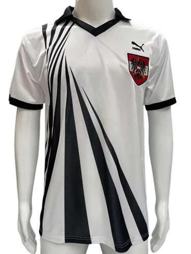 1990-1991 Austria White Retro Soccer Jersey