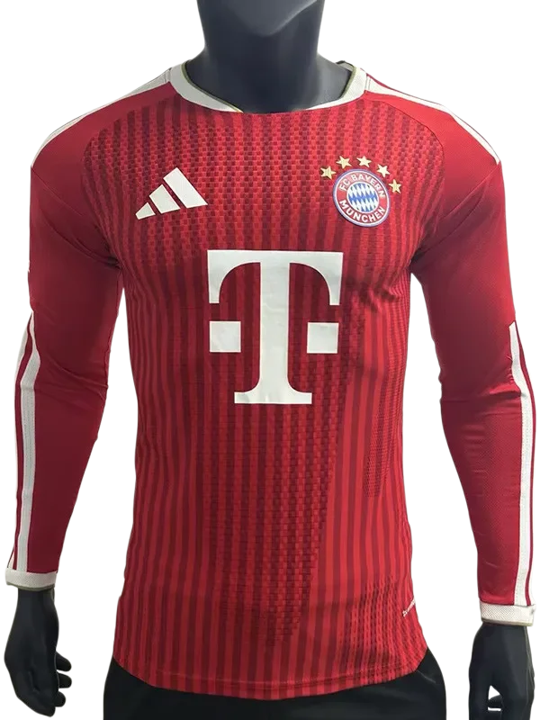 2026-27  Bayern Munich Home Long Sleeve Player Version Soccer Jersey