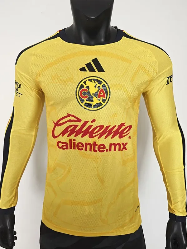 2026-27 Club America Home Long Sleeve Player Version Soccer Jersey