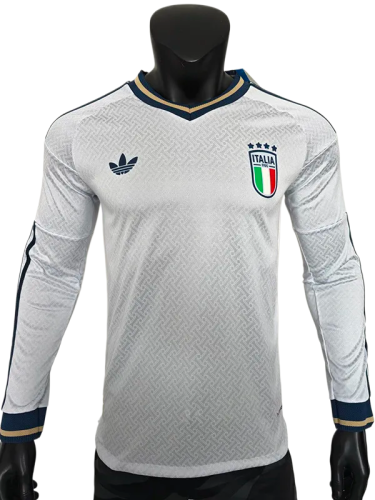 2026-27 Italy Away Long Sleeve Player Version Soccer Jersey
