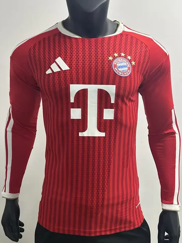2026-27  Bayern Munich Home Long Sleeve Player Version Soccer Jersey