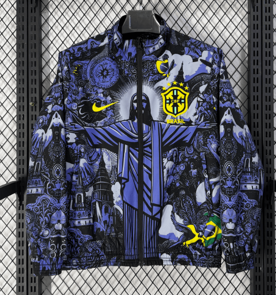 2026-27 Brazil  black purple Double Sided Windbreaker