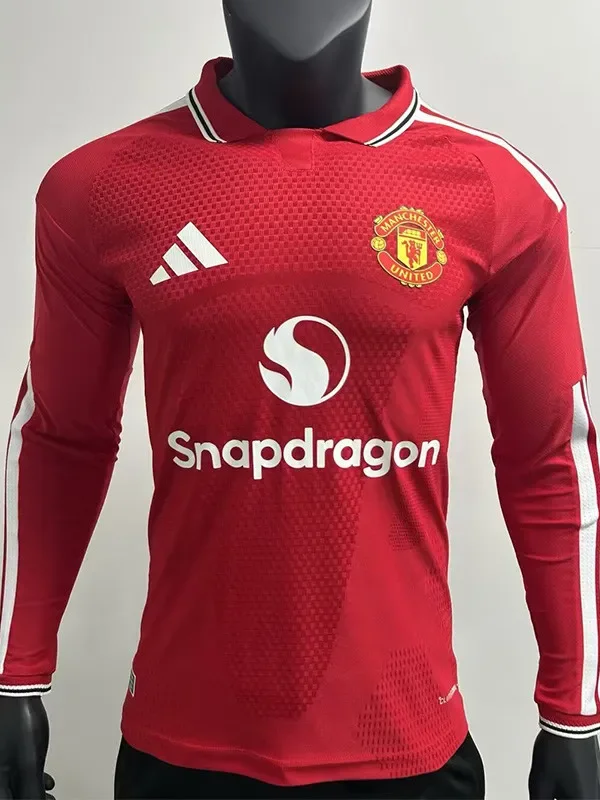 2026-27 Manchester United Home Long Sleeve Player Version Soccer Jersey