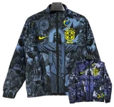 2026-27 Brazil  black purple Double Sided Windbreaker