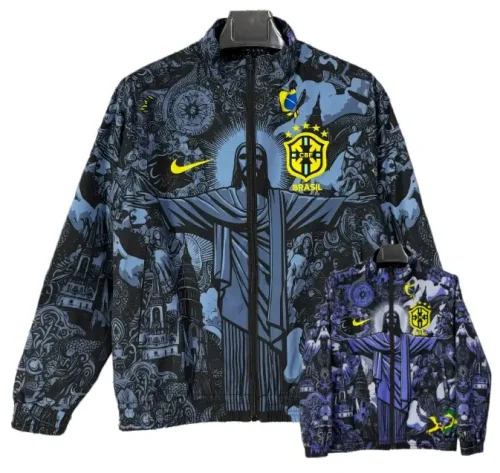 2026-27 Brazil  black purple Double Sided Windbreaker