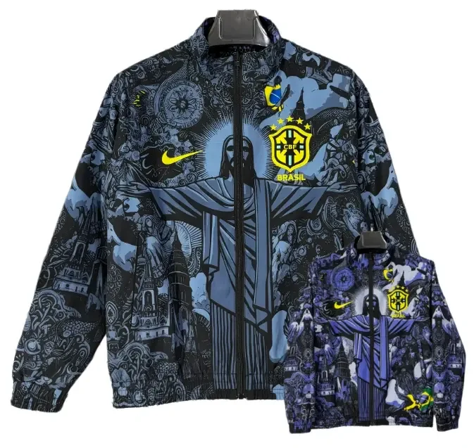 2026-27 Brazil  black purple Double Sided Windbreaker