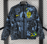 2026-27 Brazil  black purple Double Sided Windbreaker