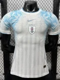 2026-27 Uruguay White Blue Special Edition Player Version Soccer Jersey
