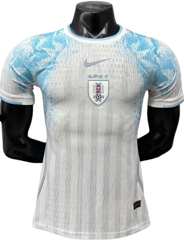2026-27 Uruguay White Blue Special Edition Player Version Soccer Jersey