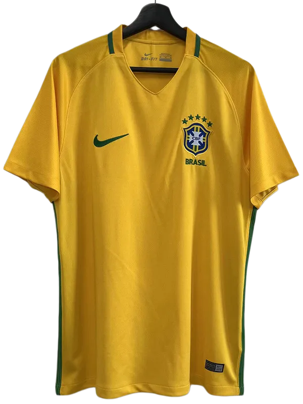 2016 Brazil Home Retro Soccer Jersey
