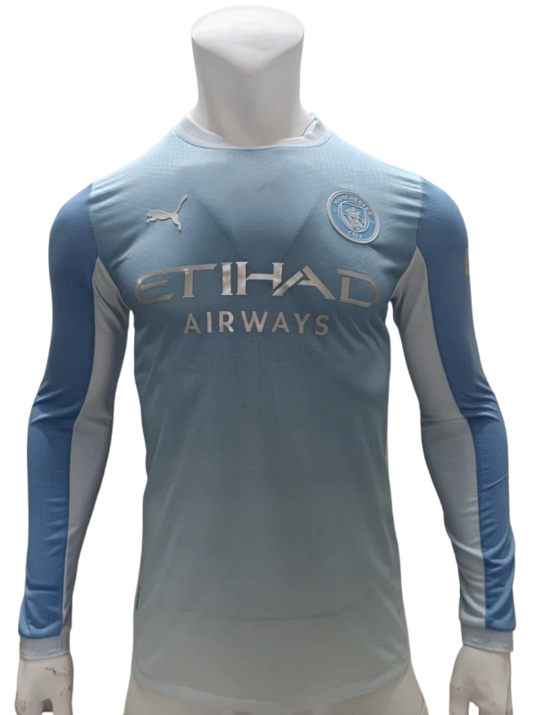 2026-27 Manchester City Home Long Sleeve Player Version Soccer Jersey