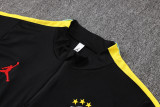 2026-27 Mens Brazil Black Half Pull Tracksuit  B26035#