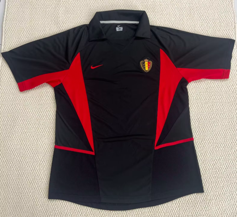 2002 Belgium Away Retro Soccer Jersey