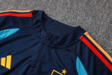 2026-27 Spain royal blue Half Pull Tracksuit B26017#