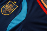 2026-27 Spain royal blue Half Pull Tracksuit B26017#