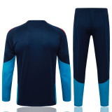 2026-27 Spain royal blue Half Pull Tracksuit B26017#