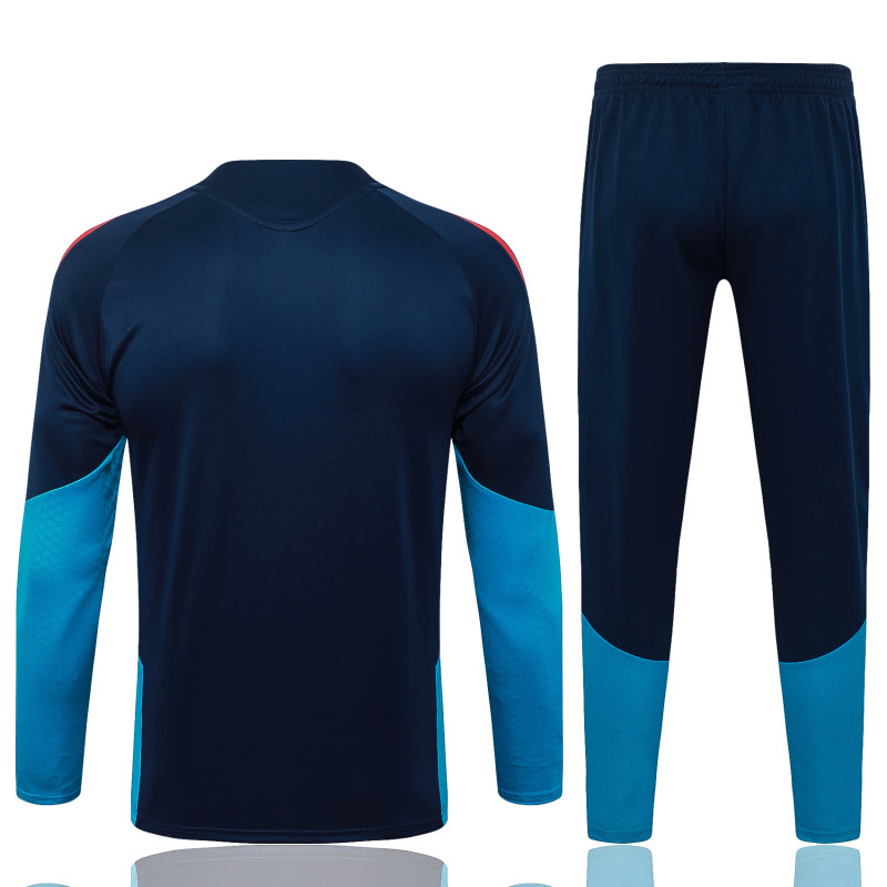 2026-27 Spain royal blue Half Pull Tracksuit B26017#