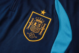 2026-27 Spain royal blue Half Pull Tracksuit B26017#