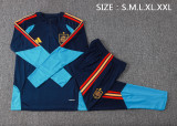 2026-27 Spain royal blue Half Pull Tracksuit B26017#